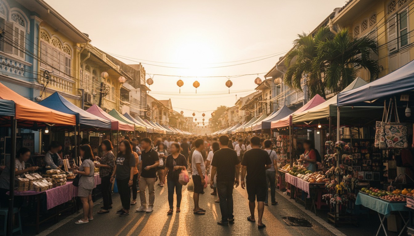ถนนคนเดินย่านเมืองเก่า - view